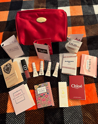 Dior red satin - satin, cosmetic