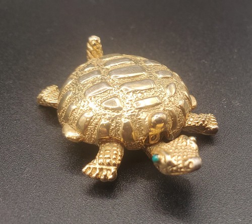 Vintage turtle compact - turtle, w/
